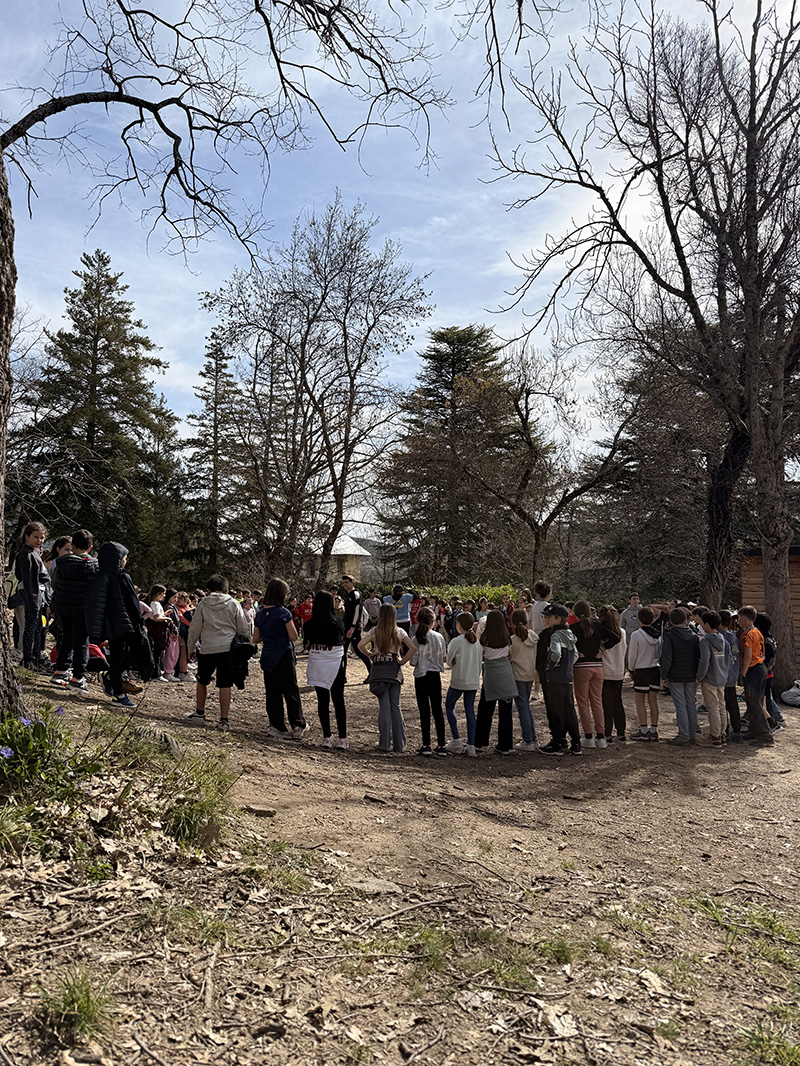 grupo de jovenes juando en cancha deportiva en Cercedilla 2
